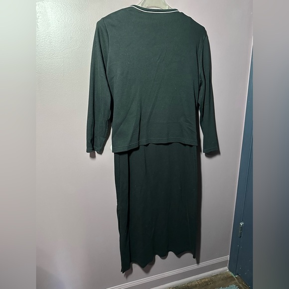Villager Black Dress and Cardigan with White Piping - Picture 4 of 7